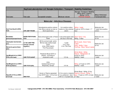 BayCareLaboratories LLC Sample Collection - Transport - Stability Guidelines