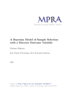 A Bayesian Model of Sample Selection with a Discrete Outcome Variable
