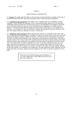 10, 1990 CPG l-8 September Chapter 6 Sample Emergency Operations Plan