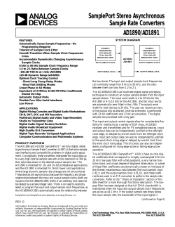 a SamplePort Stereo Asynchronous Sample Rate Converters AD1890/AD1891