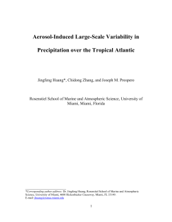 Aerosol-Induced Large-Scale Variability in Precipitation over the Tropical Atlantic