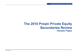 The 2010 Preqin Private Equity Secondaries Review - Sample Pages 1