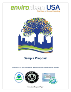 Sample Proposal  ________________________________________________________________________ Printed on Recycled Paper