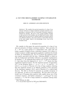 A CLT FOR REGULARIZED SAMPLE COVARIANCE MATRICES