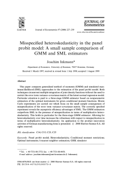 Misspeci&#34;ed heteroskedasticity in the panel GMM and SML estimators
