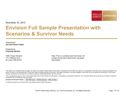 Envision Full Sample Presentation with Scenarios &amp; Survivor Needs November 16, 2010