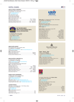 HOTEL CHAINS AQUILA HOTELS &amp; RESORTS