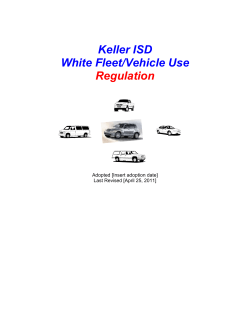 Keller ISD White Fleet/Vehicle Use Regulation