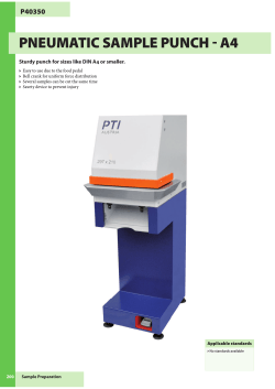 PNEUMATIC SAMPLE PUNCH  A4 P40350