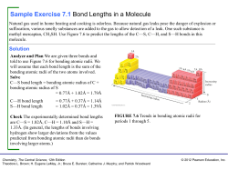 Sample Exercise 7.1 Bond Lengths in a Molecule