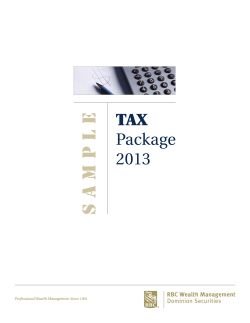 SAMPLE TAX Package 2013