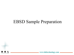 EBSD Sample Preparation www.hkltechnology.com