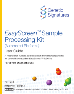 EasyScreen Sample Processing Kit (Automated Platforms)