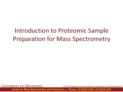 Center for Mass Spectrometry and Proteomics  |  ...