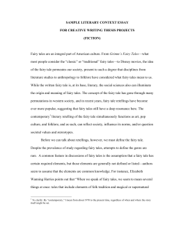 SAMPLE LITERARY CONTEXT ESSAY FOR CREATIVE WRITING THESIS PROJECTS (FICTION)