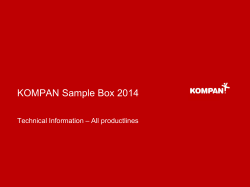 KOMPAN Sample Box 2014 – All productlines Technical Information