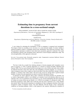 Estimating time to pregnancy from current durations in a cross-sectional sample
