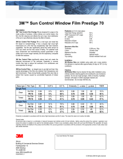 3M™ Sun Control Window Film Prestige 70