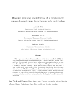 Bayesian planning and inference of a progressively