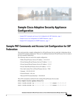 Sample Cisco Adaptive Security Appliance Configuration