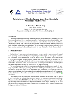 Calculations of Effective Sample Mean Chord Length for Anisotropic Neutron Flux