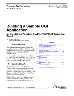 Building a Sample CGI Application for the uClinux-Targeting ColdFire MCF5329 Evaluation
