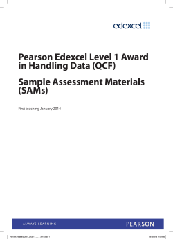Pearson Edexcel Level 1 Award in Handling Data (QCF)