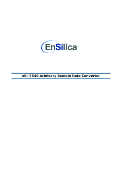 eSi-7540 Arbitrary Sample Rate Converter