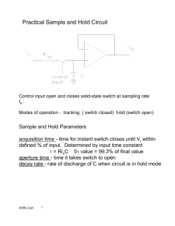 Practical Sample and Hold Circuit