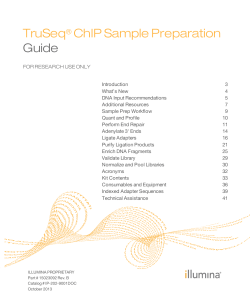 TruSeq ChIP Sample Preparation Guide ®