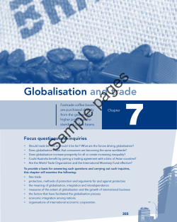 7 pages Globalisation and trade