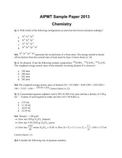 AIPMT Sample Paper 2013 Chemistry