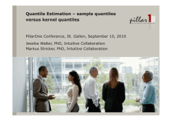 Quantile Estimation – sample quantiles versus kernel quantiles
