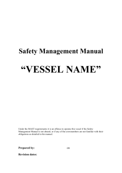 “VESSEL NAME”  Safety Management Manual