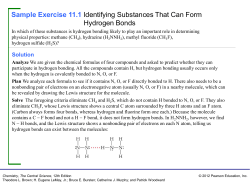 Sample Exercise 11.1 Identifying Substances That Can Form Hydrogen Bonds