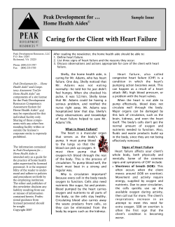 Caring for the Client with Heart Failure Peak Development for ...