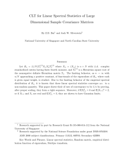 CLT for Linear Spectral Statistics of Large Dimensional Sample Covariance Matrices