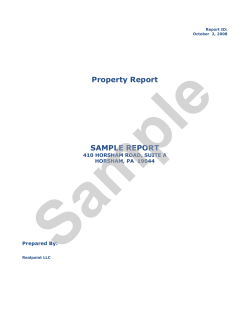 Sample Property Report SAMPLE REPORT 410 HORSHAM ROAD, SUITE A