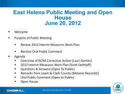 East Helena Public Meeting and Open House June 20, 2012
