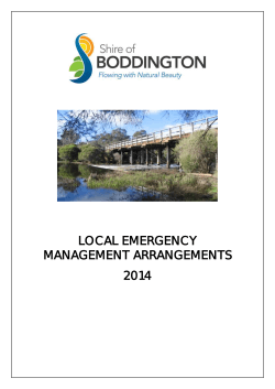 LOCAL EMERGENCY MANAGEMENT ARRANGEMENTS 2014