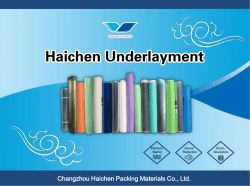 Changzhou Haichen Packing Materials Co., Ltd. Moisture Sound Shock