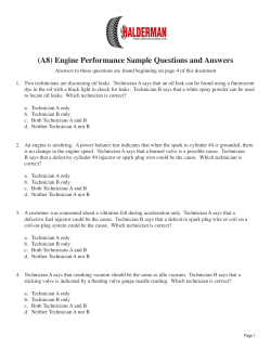(A8) Engine Performance Sample Questions and Answers