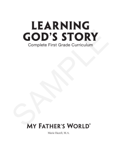 SAMPLE Learning God’s Story Complete First Grade Curriculum