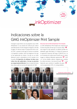 Indicaciones sobre la GMG InkOptimizer Print Sample sheet fed offset