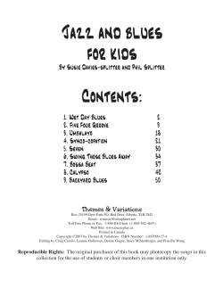 Jazz and blues for kids Contents: