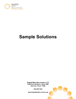 Sample Solutions  S R