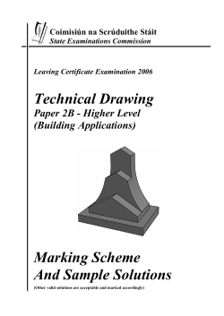 Technical Drawing Marking Scheme And Sample Solutions Paper 2B - Higher Level