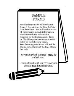 SAMPLE FORMS
