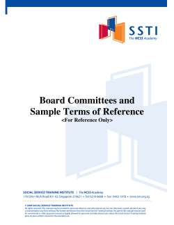 Board Committees and Sample Terms of Reference &lt;For Reference Only&gt;