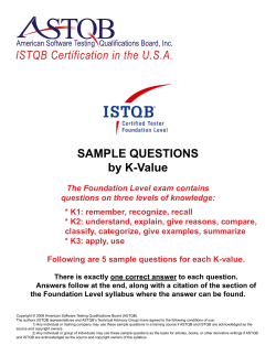 SAMPLE QUESTIONS by K-Value